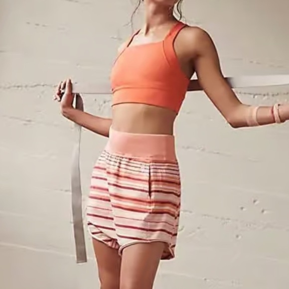 Free People Movement "Hot Shot Stripe" Shorts - Picture 1 of 14